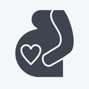 Icon Pregnancy. related to Family symbol. simple design editable. simple illustration vector