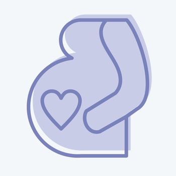 Icon Pregnancy. related to Family symbol. simple design editable. simple illustration vector