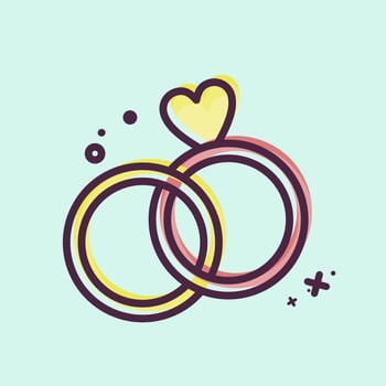 Icon Ring. related to Family symbol. simple design editable. simple illustration vector