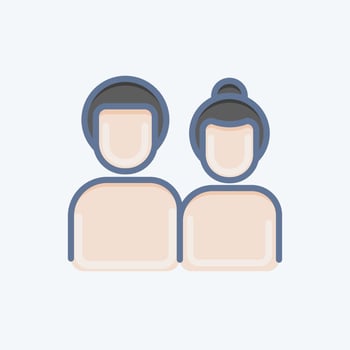 Icon Couple. related to Family symbol. Chalk Style. simple design editable. simple illustration vector