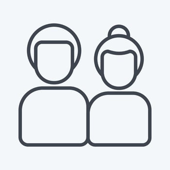 Icon Couple. related to Family symbol. glyph style. simple design editable. simple illustration vector