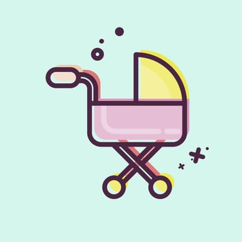 Icon Baby Carriage. related to Family symbol. simple design editable. simple illustration vector
