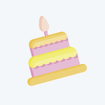 Icon Cake. related to Family symbol. Line Style. simple design editable. simple illustration vector
