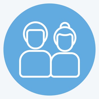 Icon Couple. related to Family symbol. glyph style. simple design editable. simple illustration vector