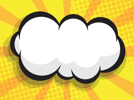 abstract comic book, pop art cartoon background with blank speech bubble vector