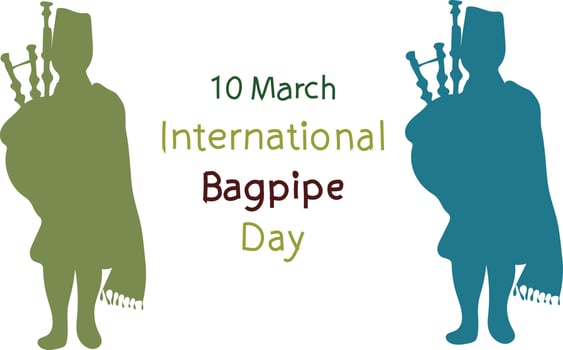 international bagpipe day Vector illustration.