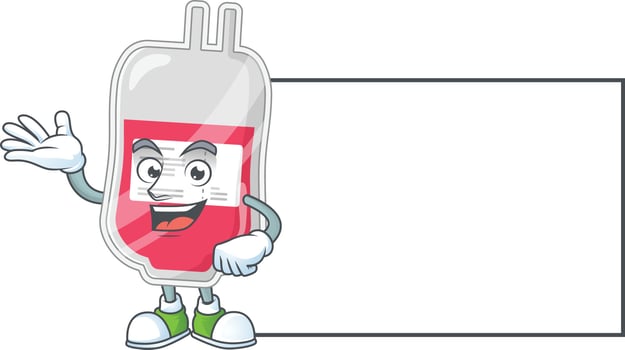 Bag of blood Cartoon character vector