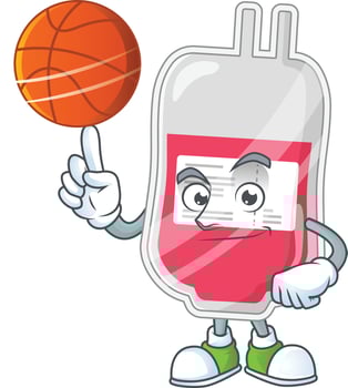 Bag of blood Cartoon character vector