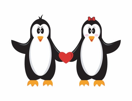 cute penguin cartoon vector