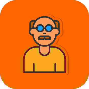 Old Man Vector Icon Design