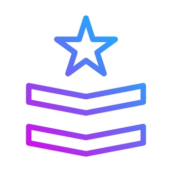 badge icon gradient purple style military illustration vector army element and symbol perfect.