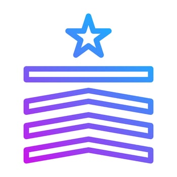 badge icon gradient purple style military illustration vector army element and symbol perfect.