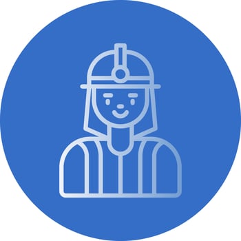 Firefighter Vector Icon Design
