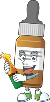 Liquid bottle Cartoon character vector