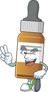 Liquid bottle Cartoon character vector