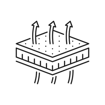 Material layer icon, fiber fabric level filter vector