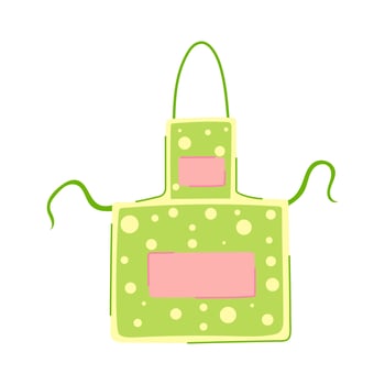 food apron kitchen cartoon vector illustration