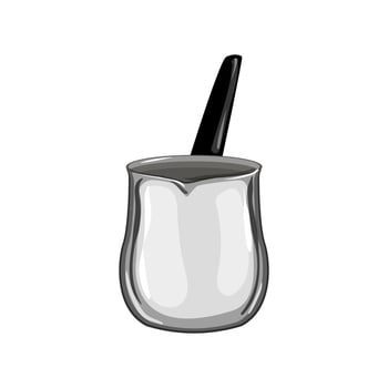 metal cezve coffee cartoon vector illustration