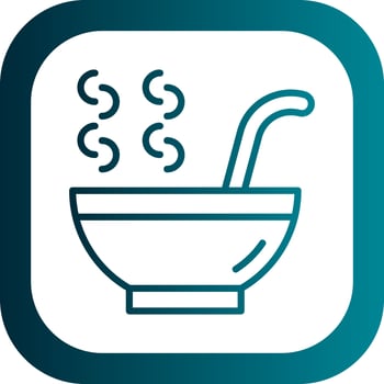 Hot Soup Vector Icon Design