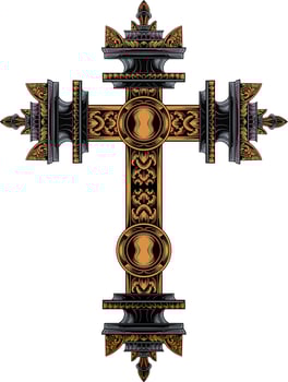classic style christ cross vector design, editable color