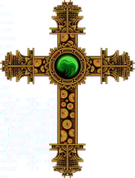 classic style christ cross vector design, editable color