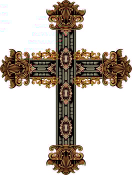 classic style christ cross vector design, editable color