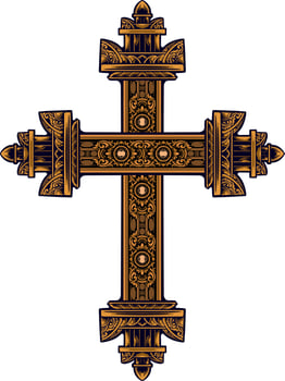 classic style christ cross vector design, editable color