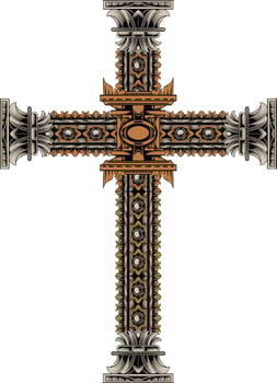 classic style christ cross vector design, editable color