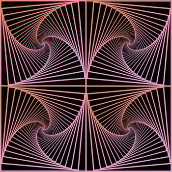 Modern kaleidoscope rotating background pattern vector