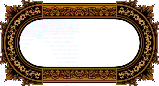 Luxury classic style engraved frame vector design