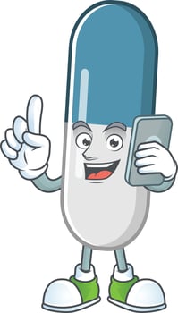 Vitamin pills Cartoon character vector