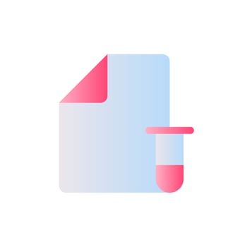 Electronic test record flat gradient two-color ui icon. Medical screening results. Test panel. Simple filled pictogram. GUI, UX design for mobile application. Vector isolated RGB illustration