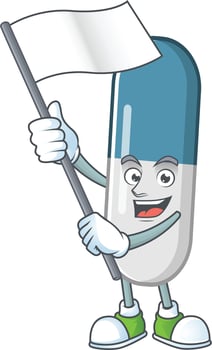 Vitamin pills Cartoon character vector