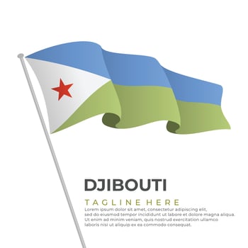 Template vector Djibouti flag modern design