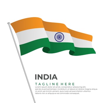 Template vector India flag modern design