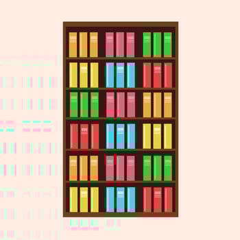 Bookshelf vector illustration for graphic design and decorative element