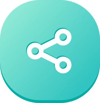 Share icons in flat design style. sharing link signs illustration. png