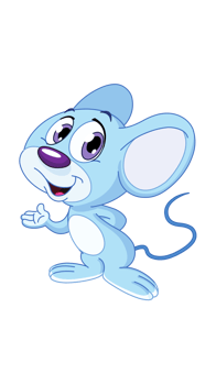 cute blue mouse png