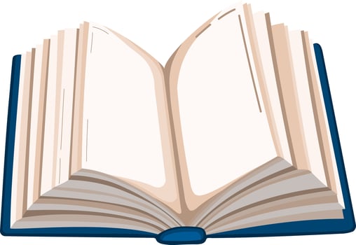 Open book in flat design style. Literature for reading and education. Vector. vector