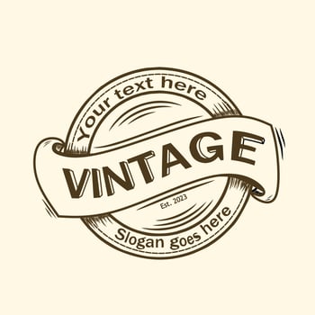 Unique and cool classic vintage logo design vector