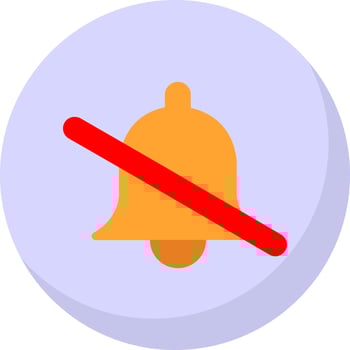 Bell Off Vector Icon Design