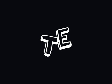 Colorful Te Logo Icon, Minimalist TE Logo Letter Design vector