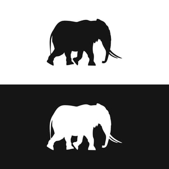 Elegant Vector Illustration of Elephant Silhouette