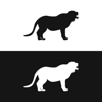 Elegant Vector Illustration of Tiger Silhouette