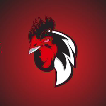 rooster mascot logo vector design