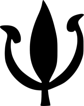 black and white of leaf icon vector