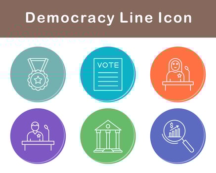 Democracy Vector Icon Set