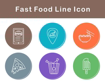 Fast Food Vector Icon Set