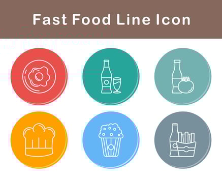 Fast Food Vector Icon Set