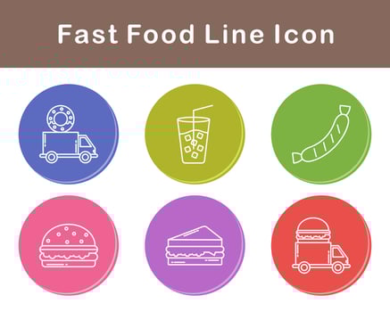 Fast Food Vector Icon Set